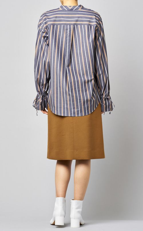 コットンストライプシャツ