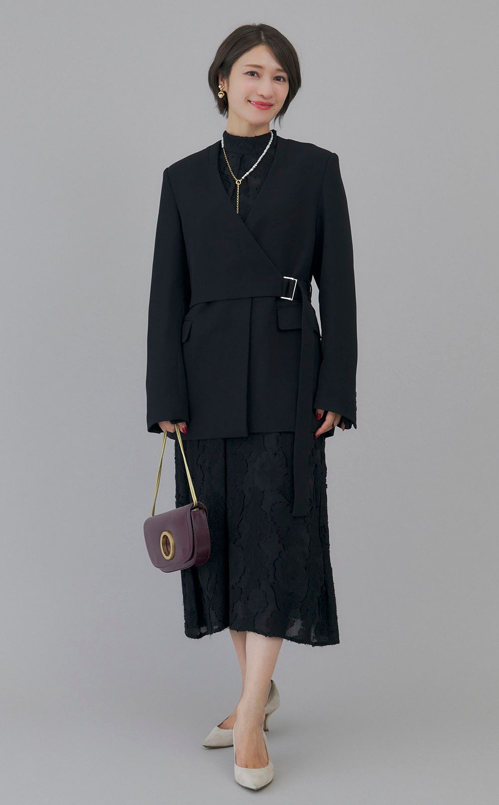 フラワージャガードシアーワンピース