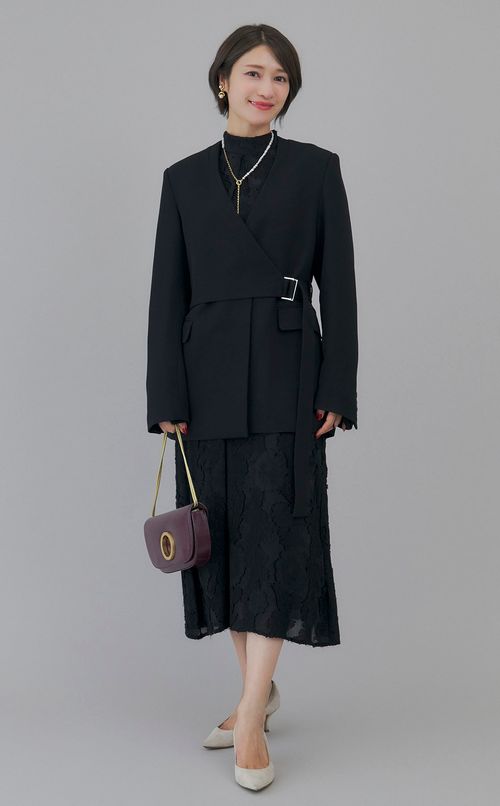 フラワージャガードシアーワンピース