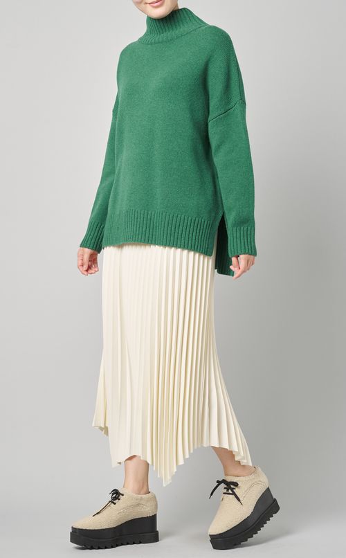 ウールハイネックニットプルオーバー