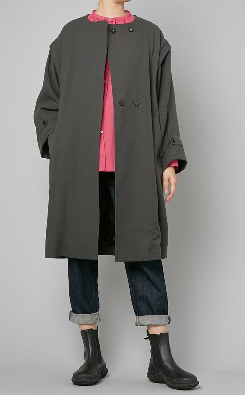 2wayノーカラーコート