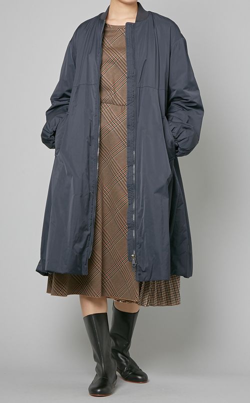 ベルト付チェックプリーツワンピース