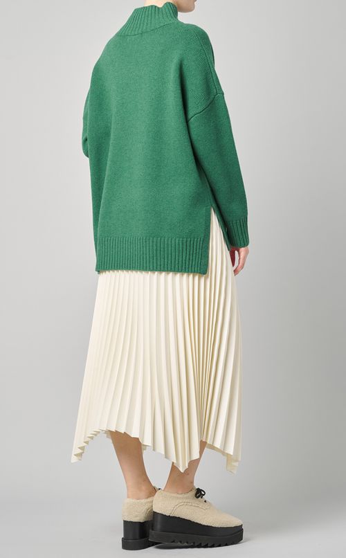 ウールハイネックニットプルオーバー