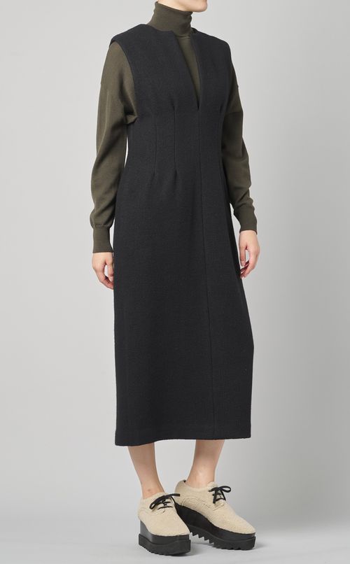 ウールノースリーブワンピース