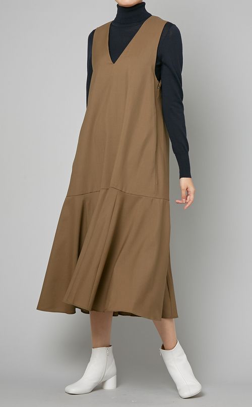 ウールフレアジャンパースカート