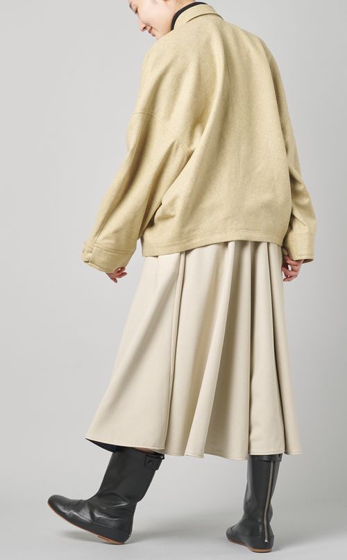 ウール混ジップアップブルゾン