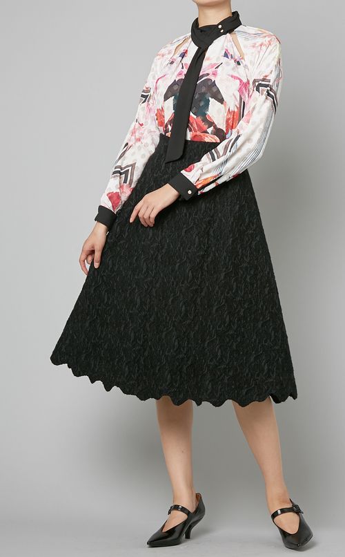 ウールジャガードスカート