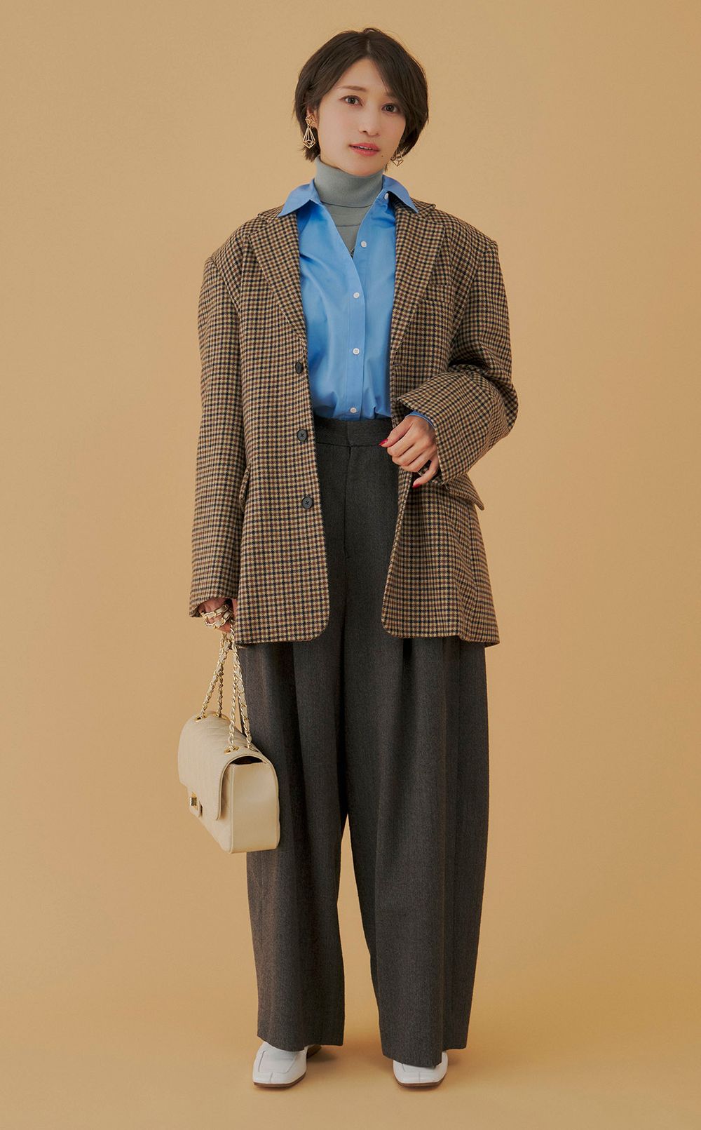 キルティングレザーチェーンバッグ