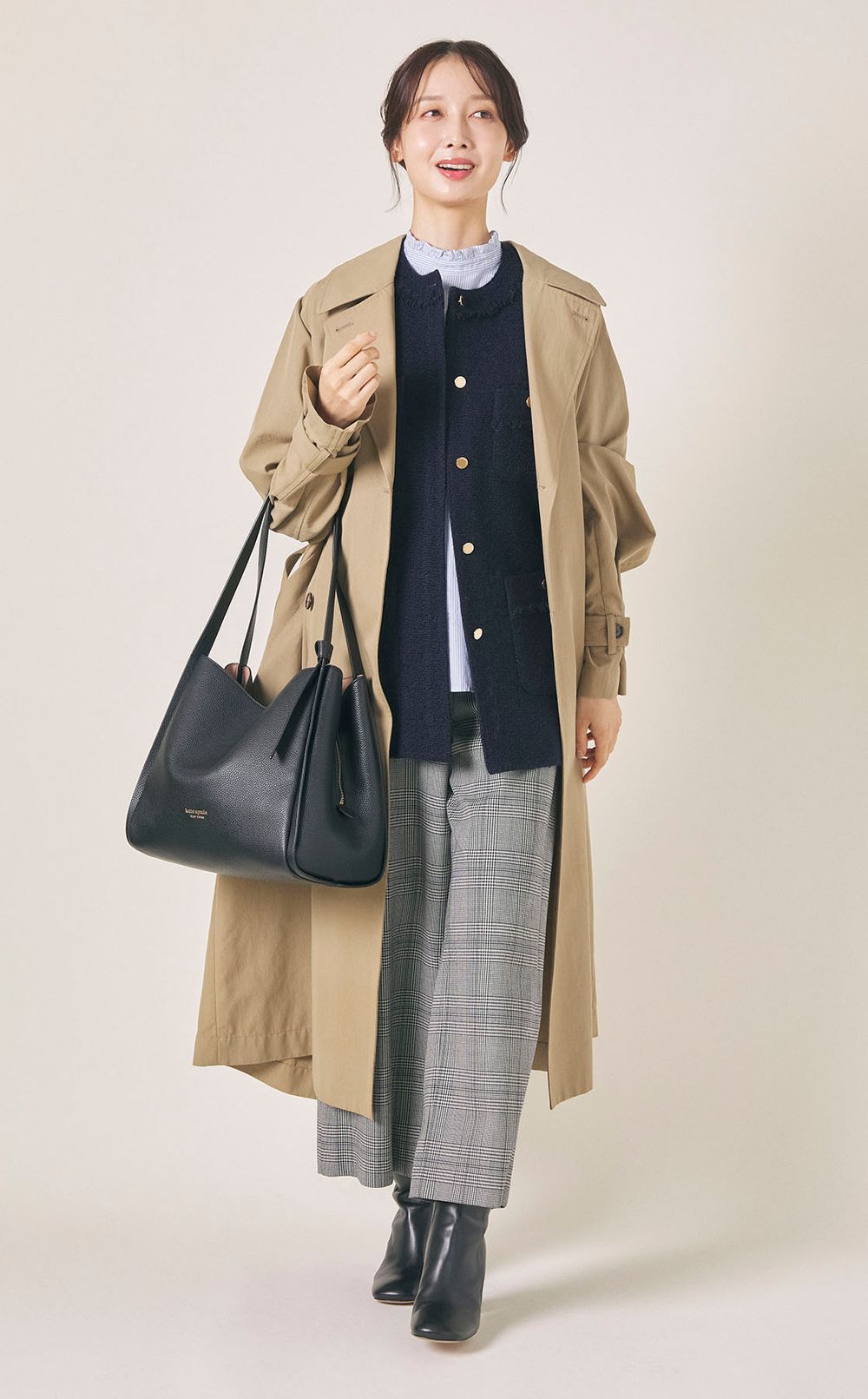 ツイードゴールドボタンジレ