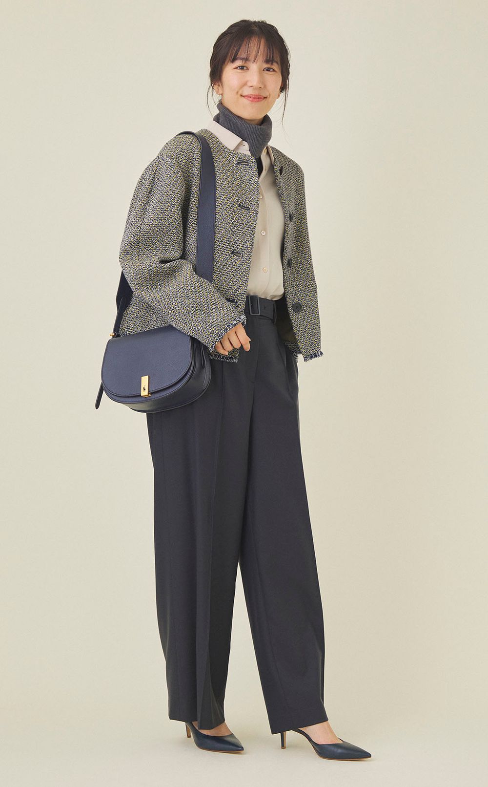 ツイードノーカラージャケット