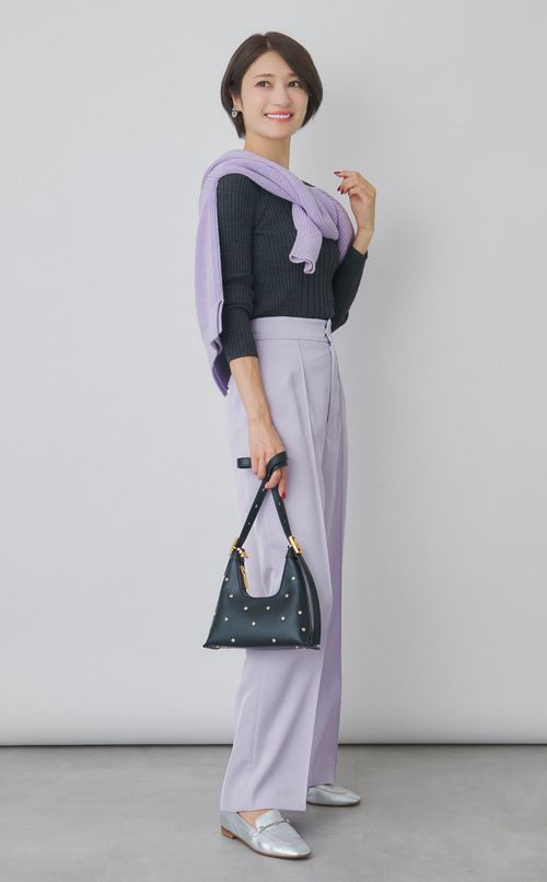 レザーラインストーンバッグ