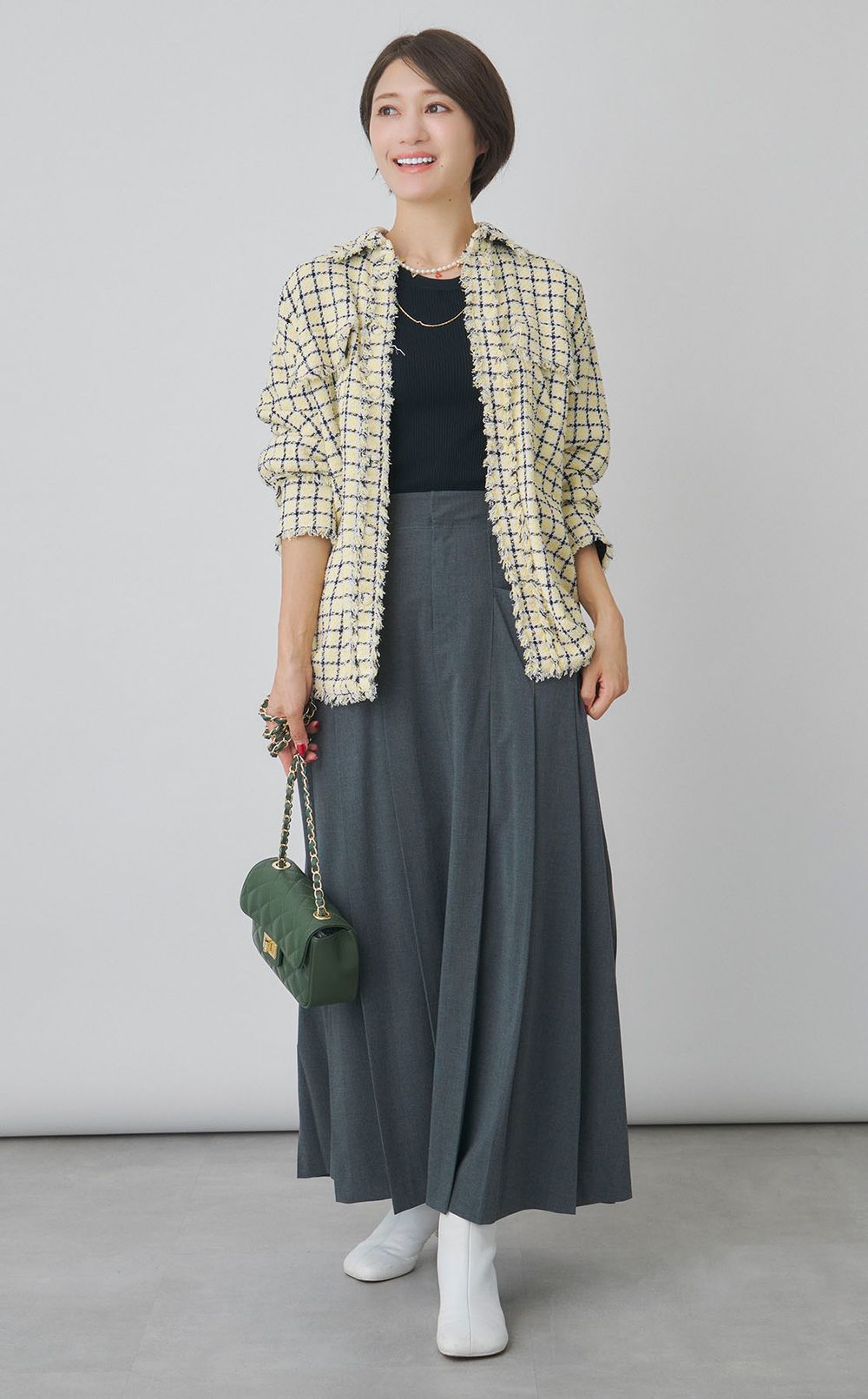 キルティングレザーミニチェーンバッグ