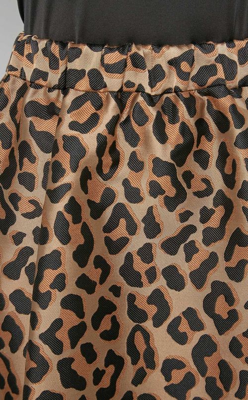 ヒョウ柄イージースカート