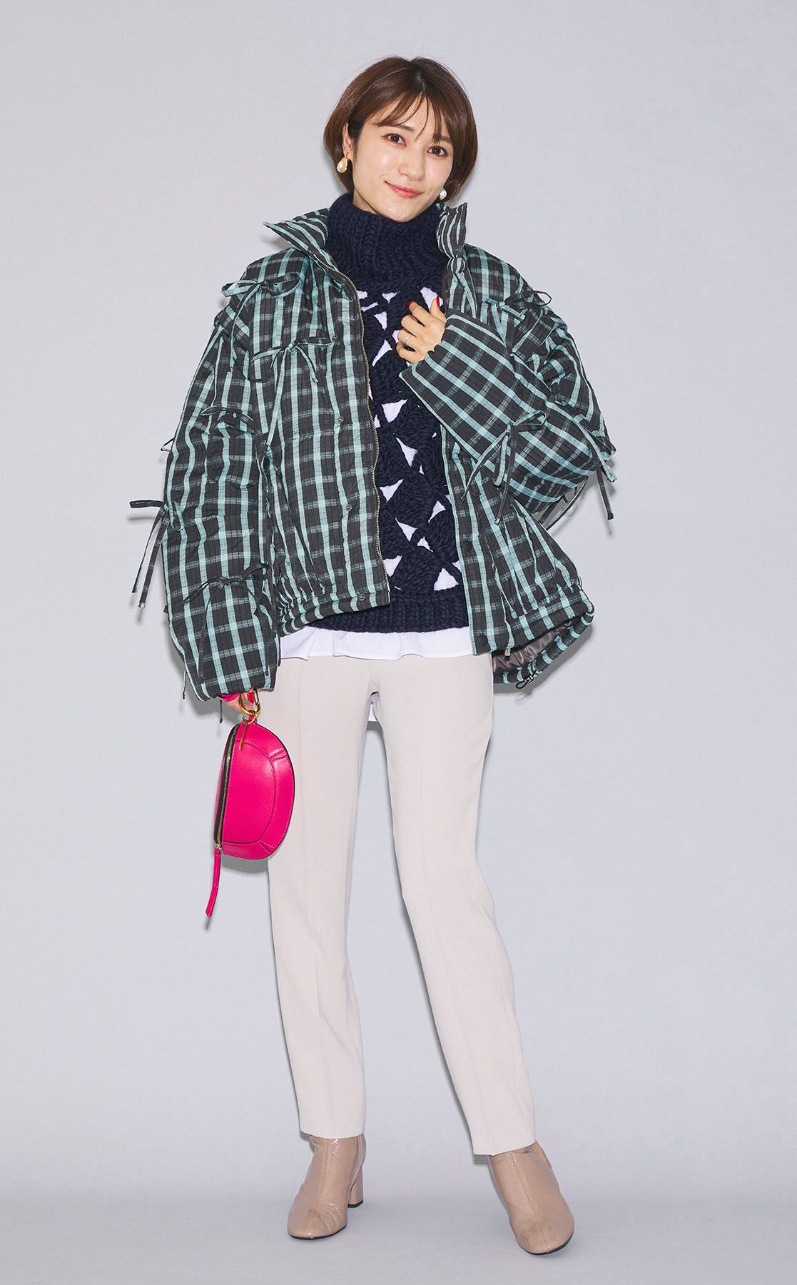 苺さま専用　　MAISON SPECIAL チェックリボンパッファージャケット MAISON SPECIAL(メゾンスペシャル)｜2way Checkered Ribbon Puffer