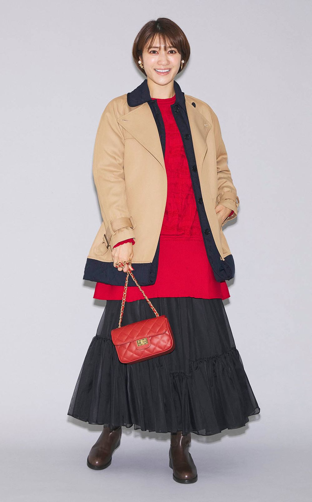 キルトレイヤードコート