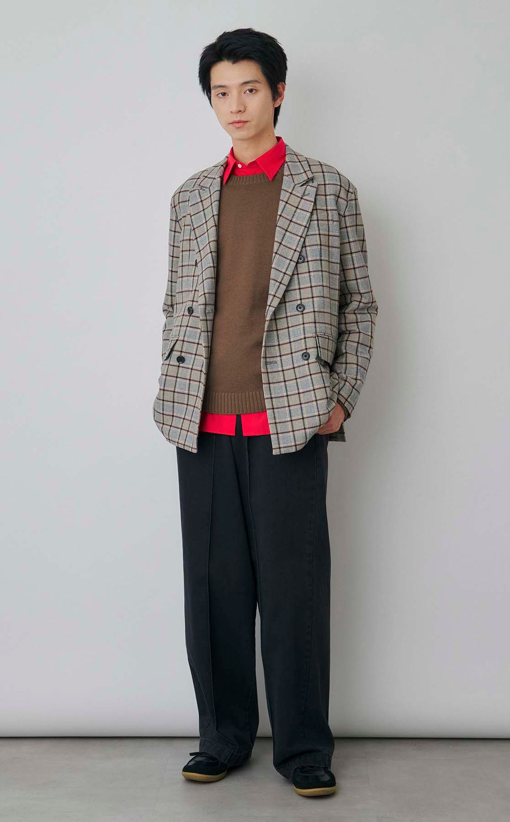 ビッグタックデニムトラウザーズ