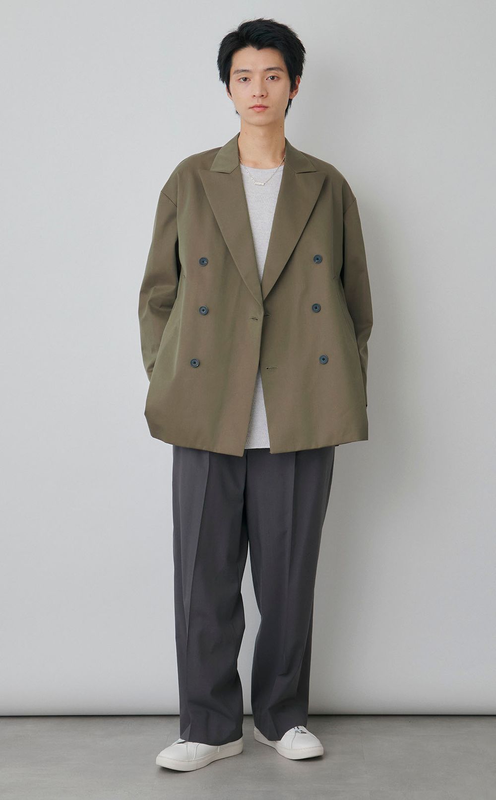 コットンギャバダブルジャケット