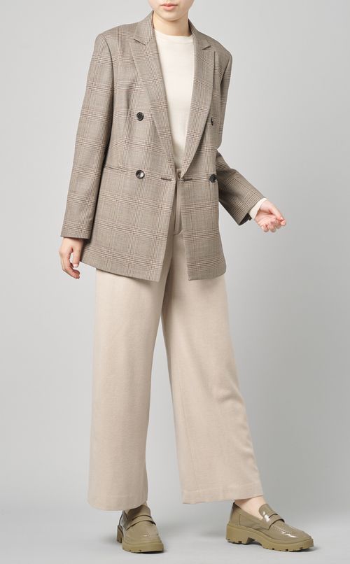 グレンチェックダブルジャケット