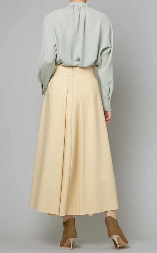 フロントギャザースタンドカラーシャツ