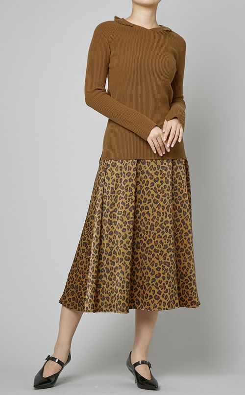 レオパードフレアスカート