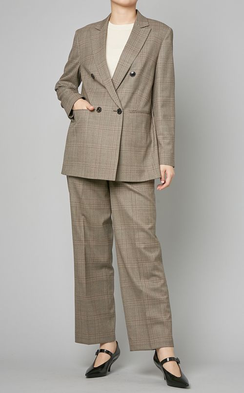 グレンチェックダブルジャケット