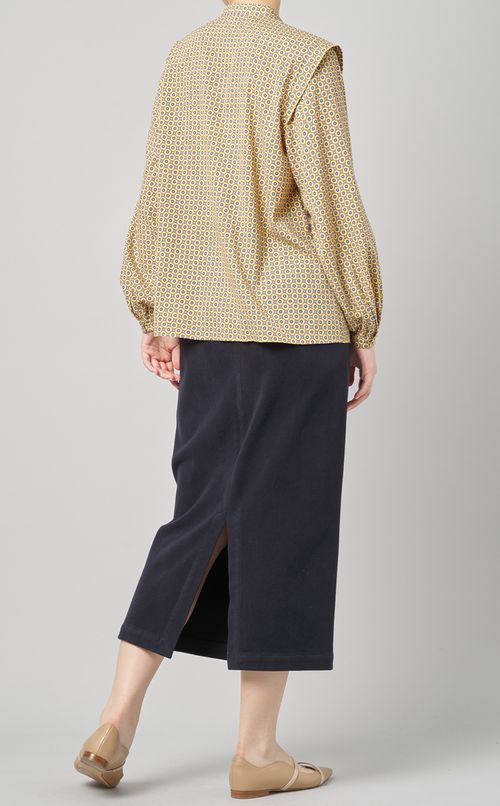 コモンフラワーピンタックブラウス