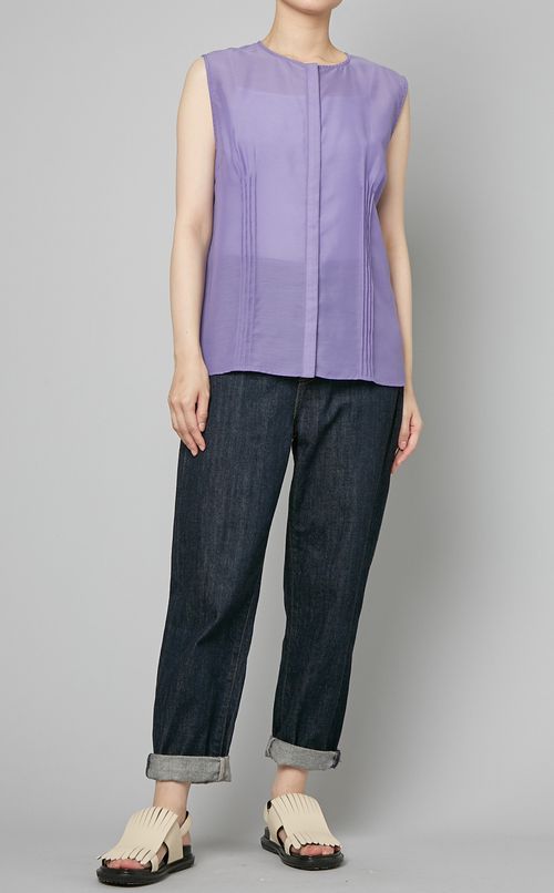 スクエアカラー2wayブラウス