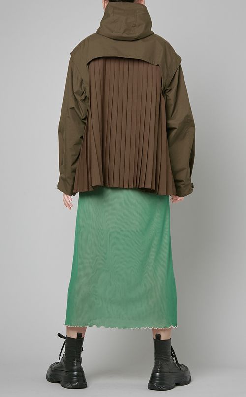 バックプリーツマウンテンパーカー