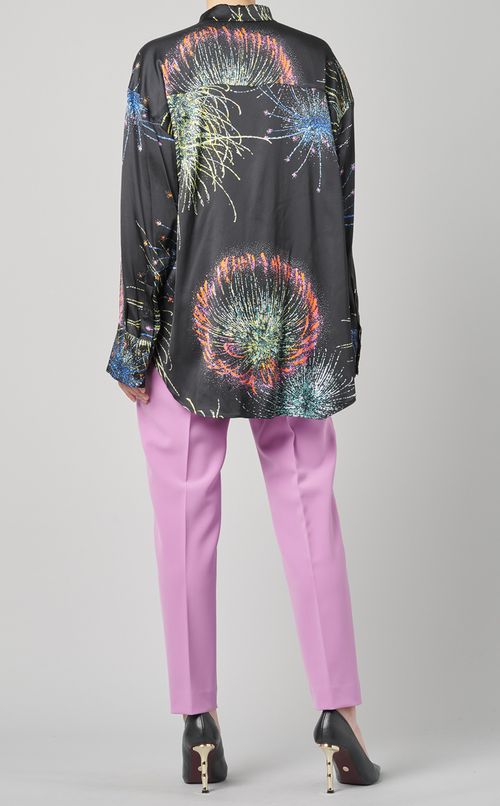 プリントロングスリーブブラウス