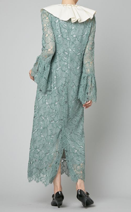 つけ襟付モールレースワンピース