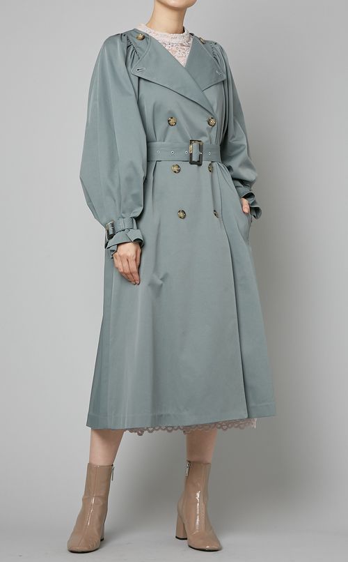 ノーカラートレンチコート