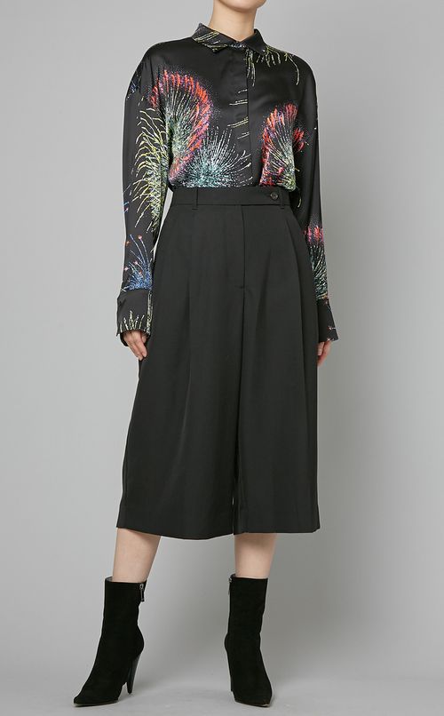 プリントロングスリーブブラウス