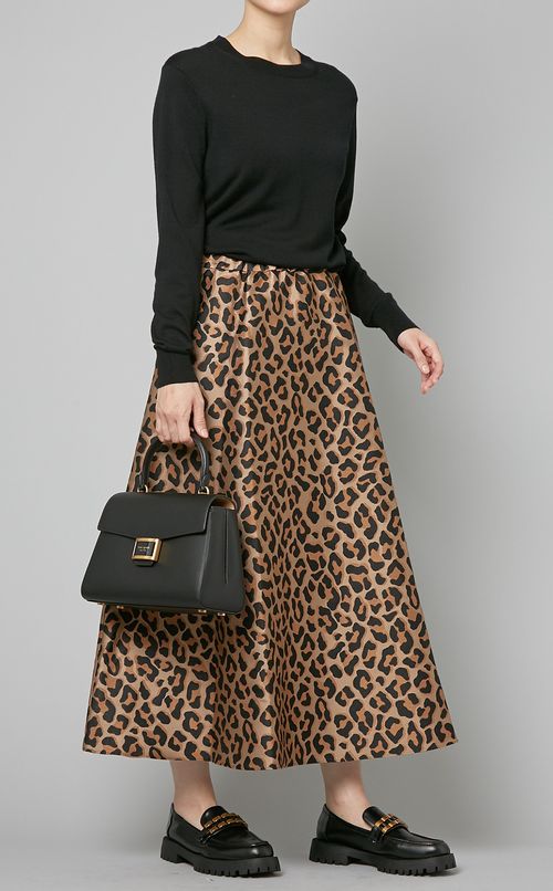 ヒョウ柄イージースカート