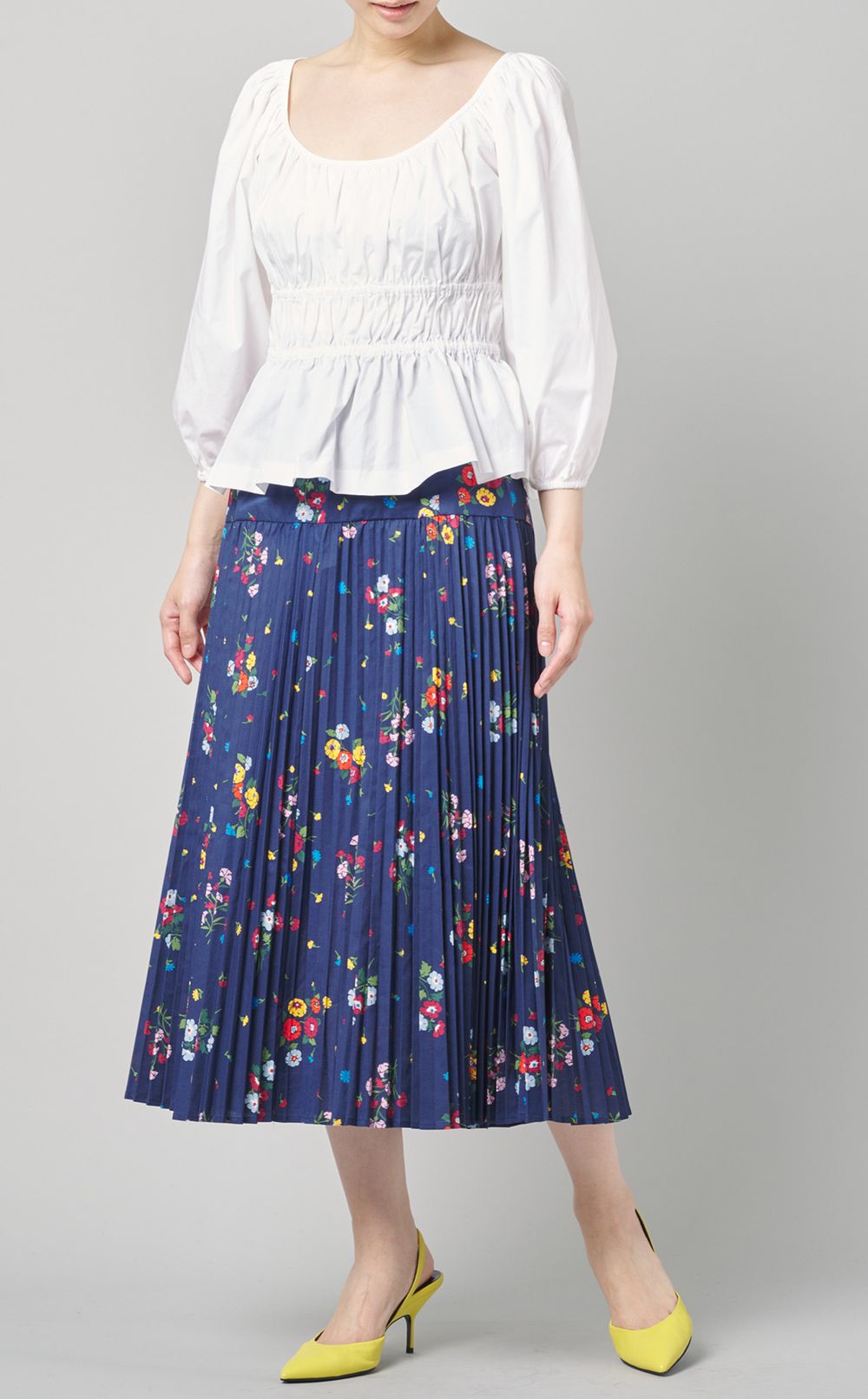 【美品】プリーツプリーズ スカート フラワープリント 小花柄 4 マルチカラー kate spade new york|フラワープリントプリーツスカート