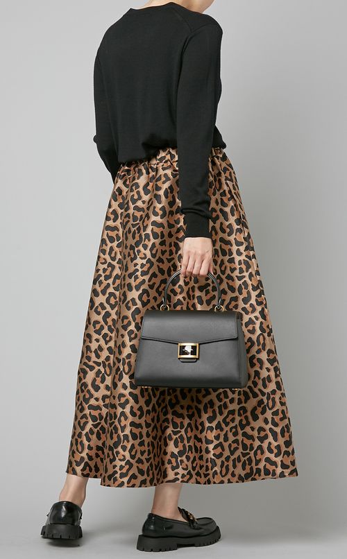 ヒョウ柄イージースカート