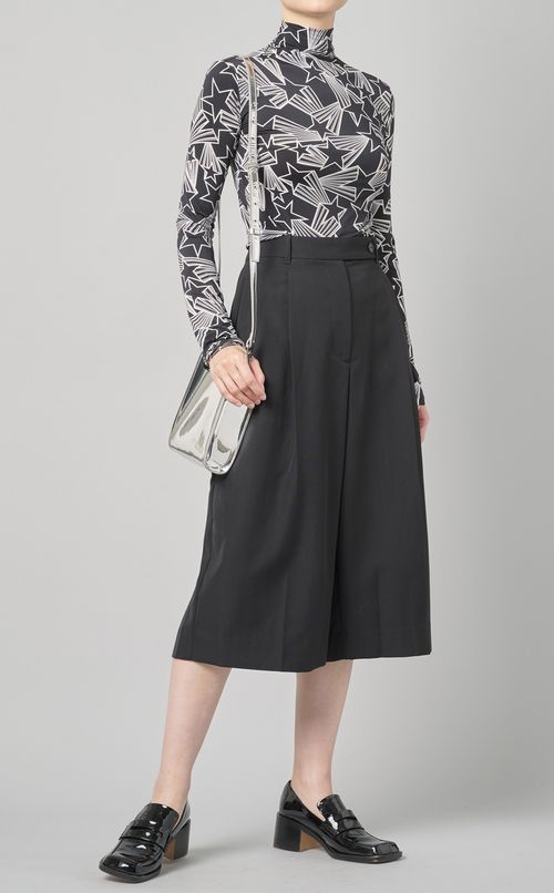 ツータックキュロットパンツ