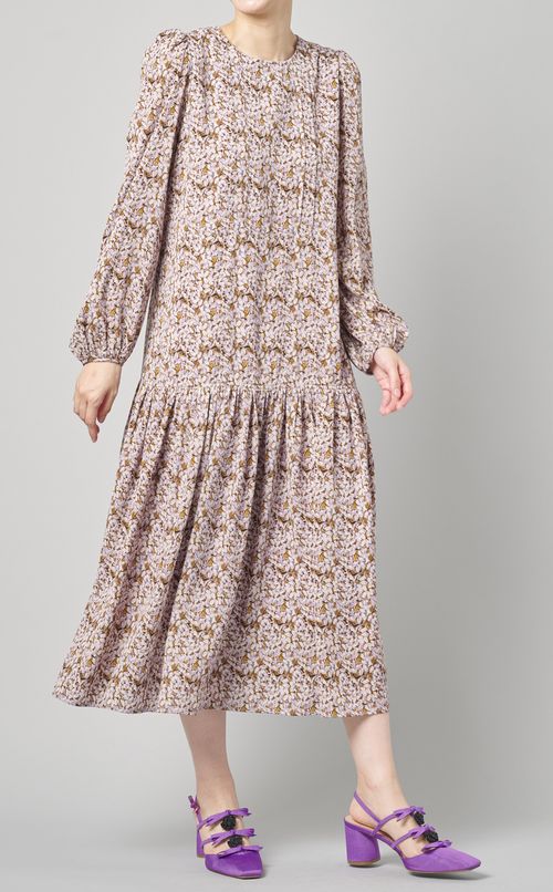 シフォンプリントワンピース