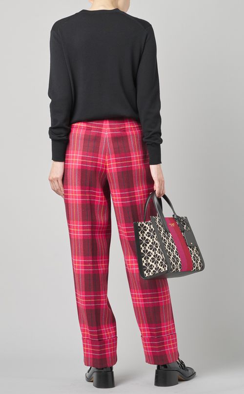 ウール混チェックパンツ