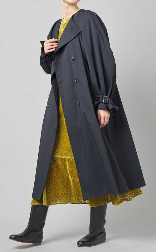 ノーカラートレンチコート