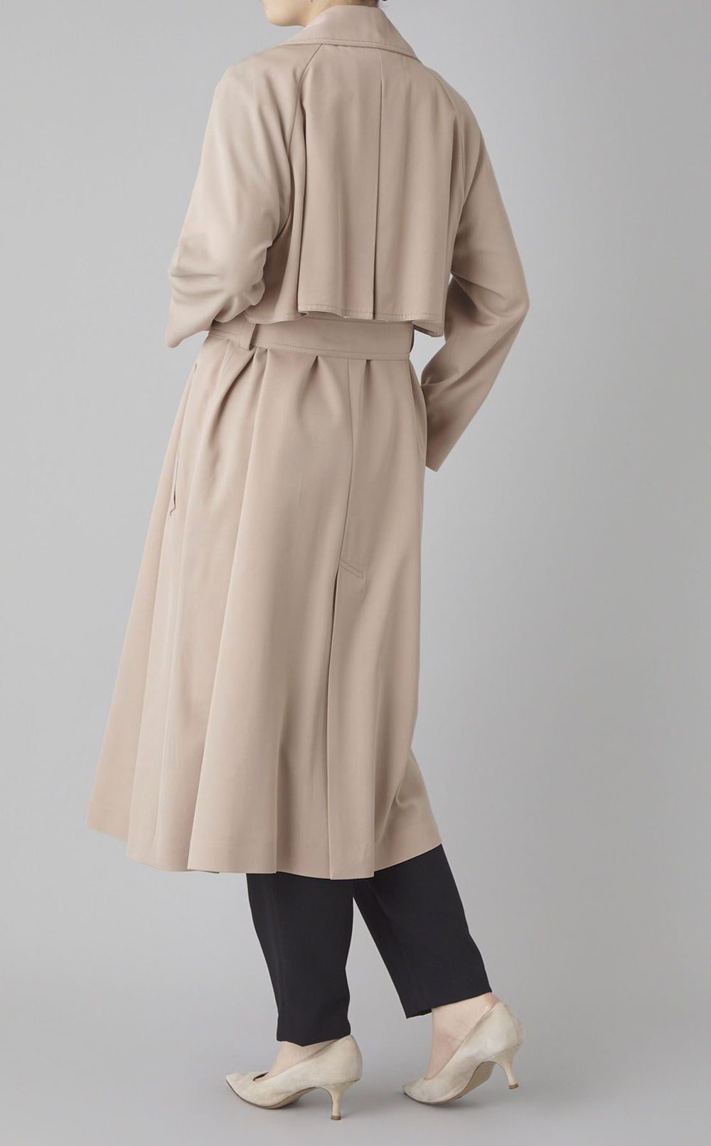 ウールギャバジンガウンコート