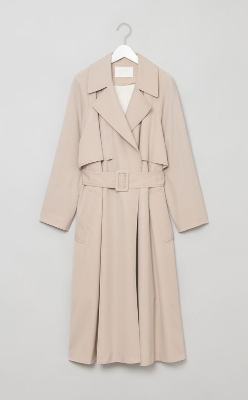 ウールギャバジンガウンコート