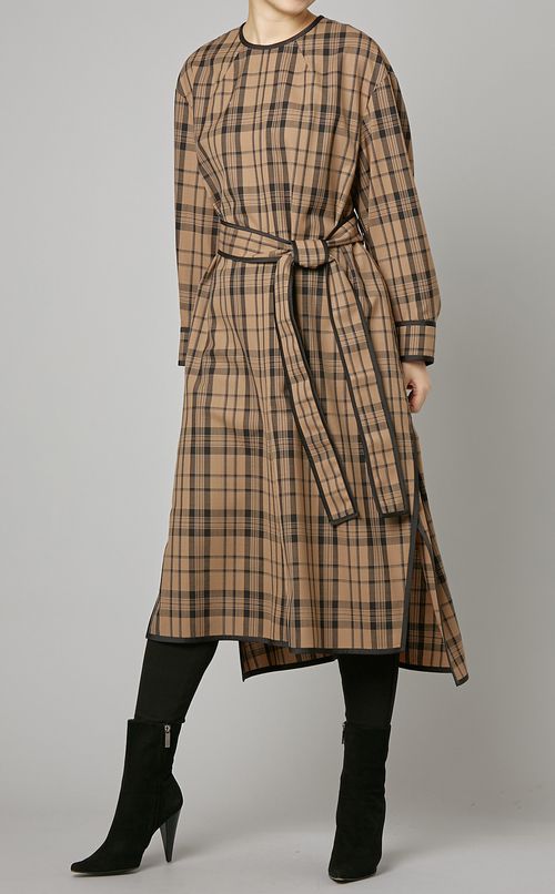 ウールチェックワンピース