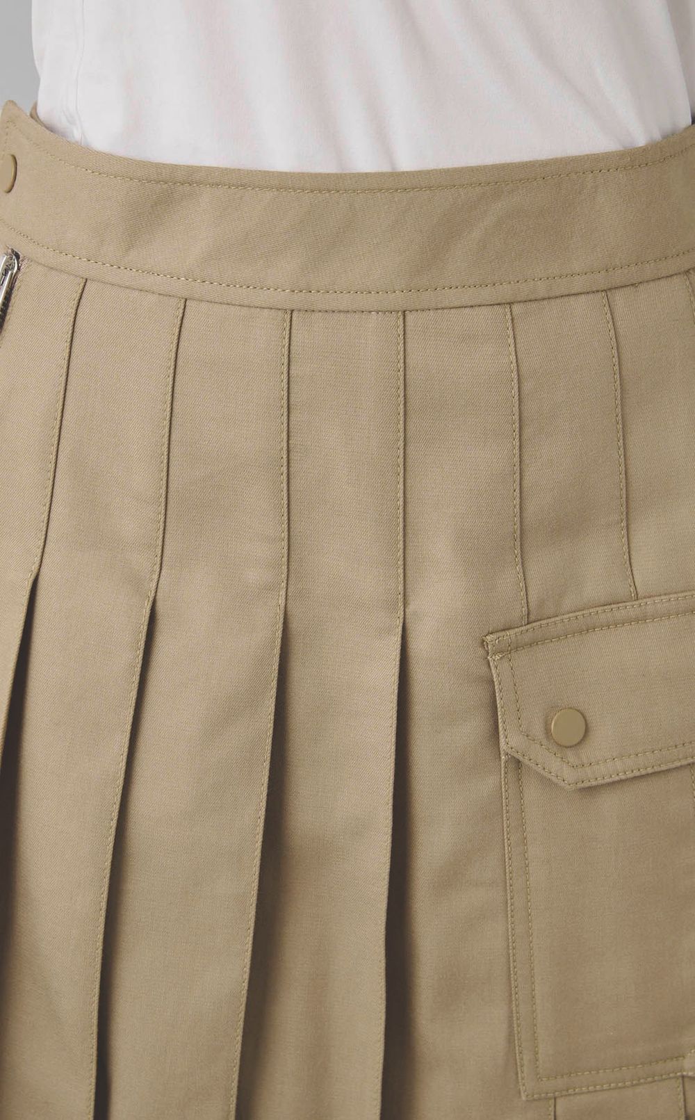 ダブルサイドジッププリーツスカート