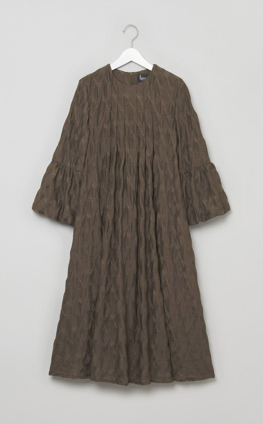 ジャガードバルーンスリーブドレス