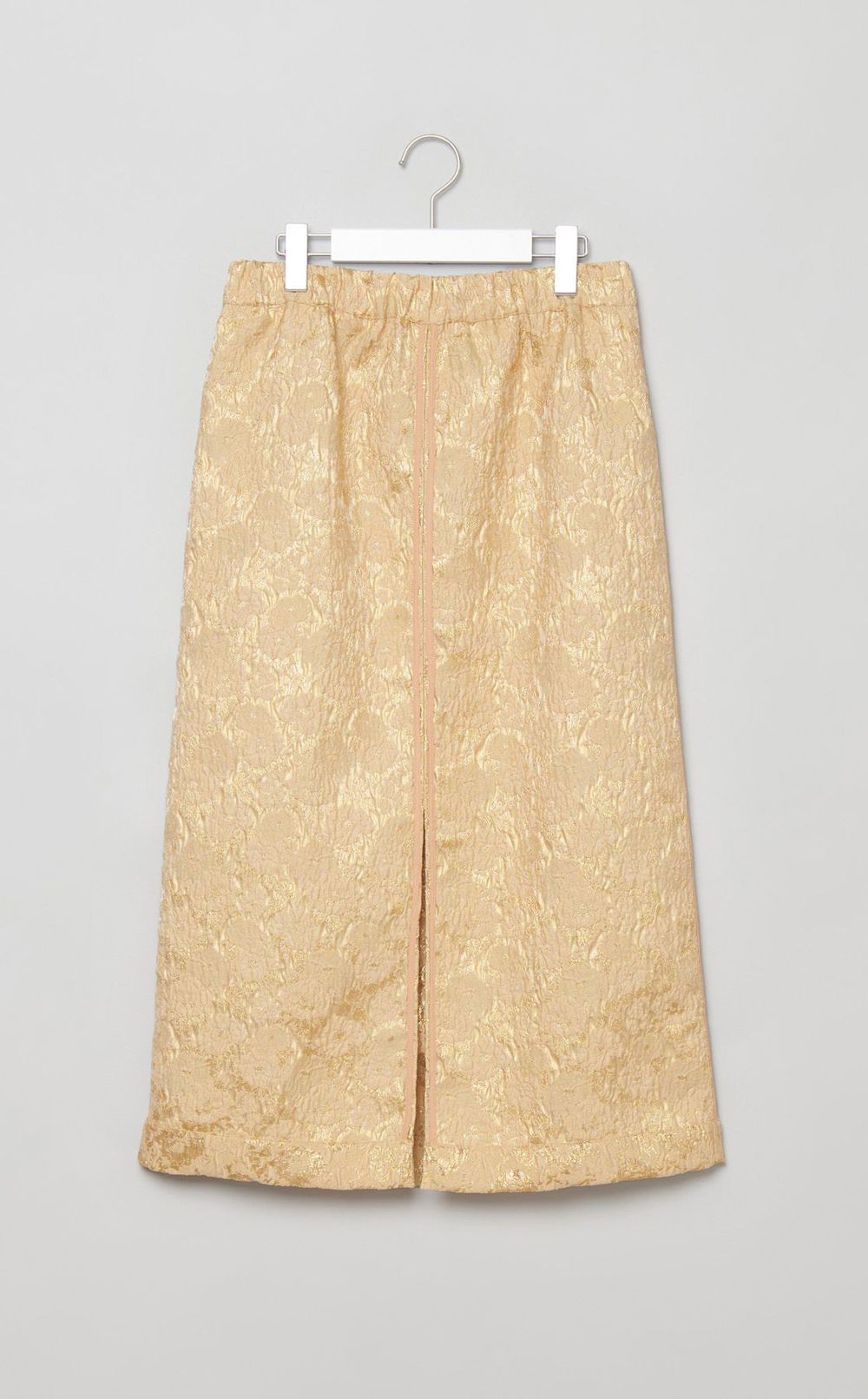 フラワージャガードスリットミディスカート