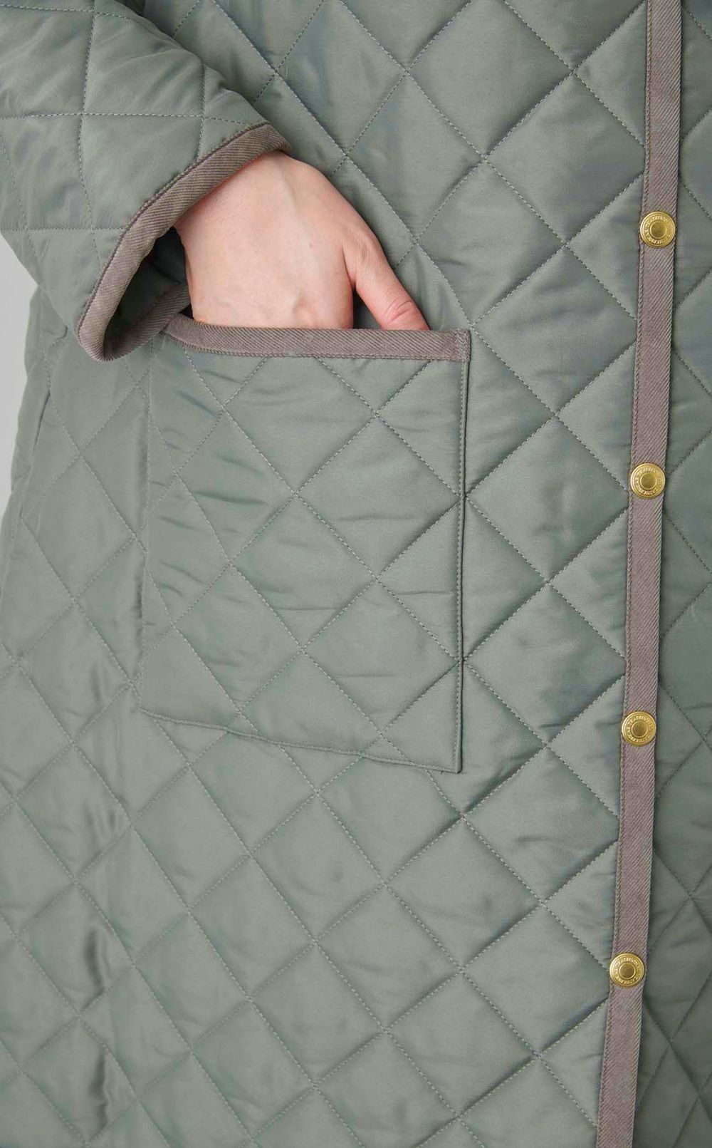 ARKLEY キルティングロングコート