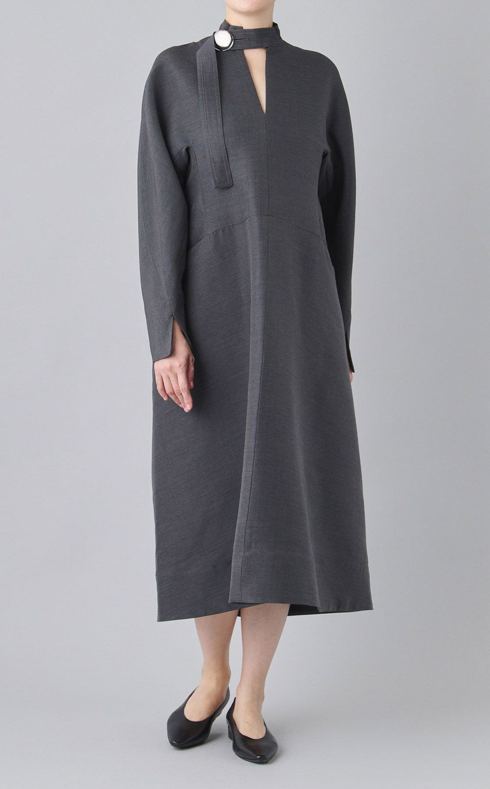 ELIANAウール混ロングワンピース