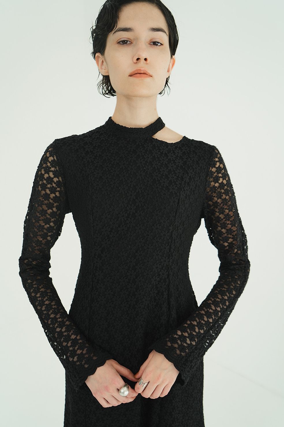 3D フラワーレースワンピース