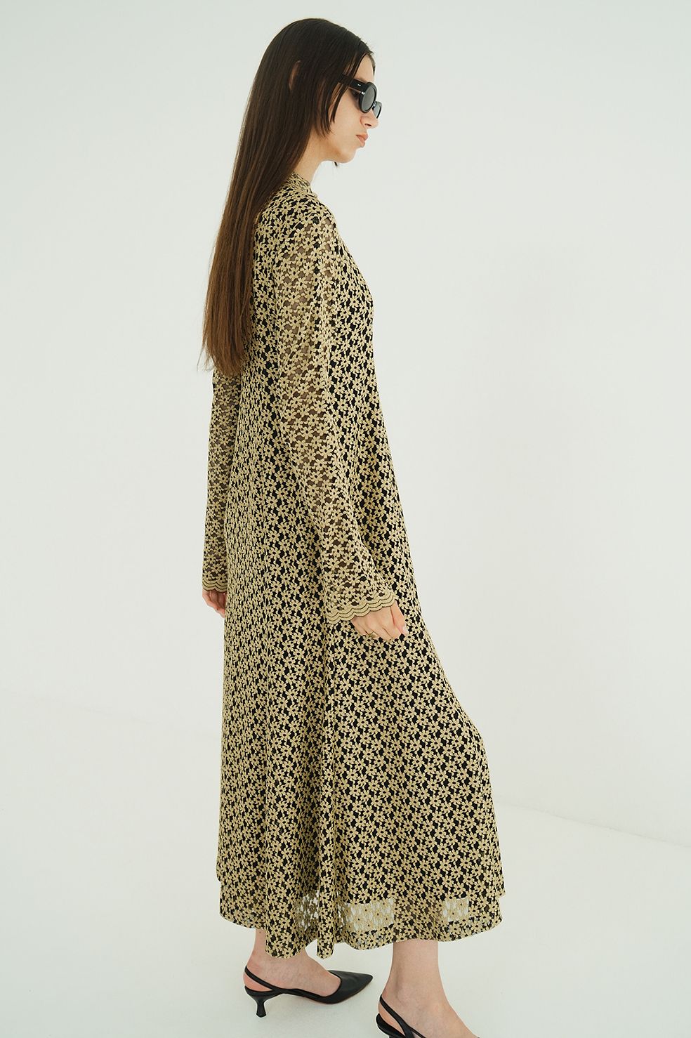 3D フラワーレースワンピース