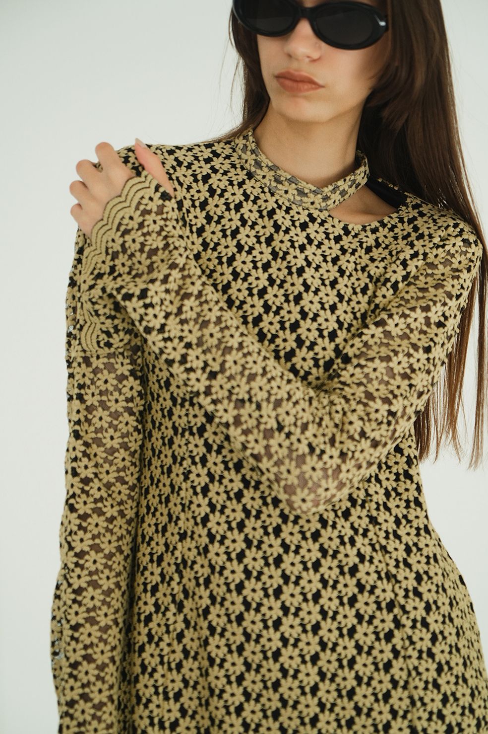 3D フラワーレースワンピース